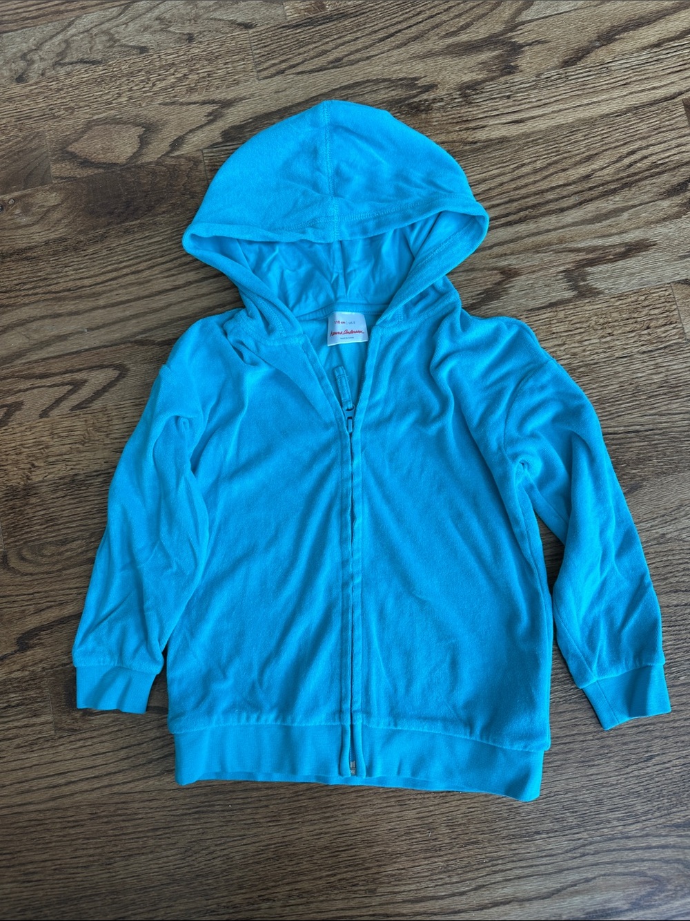 Hanna Andersson Turquoise Blue Zip Hoodie for Kids